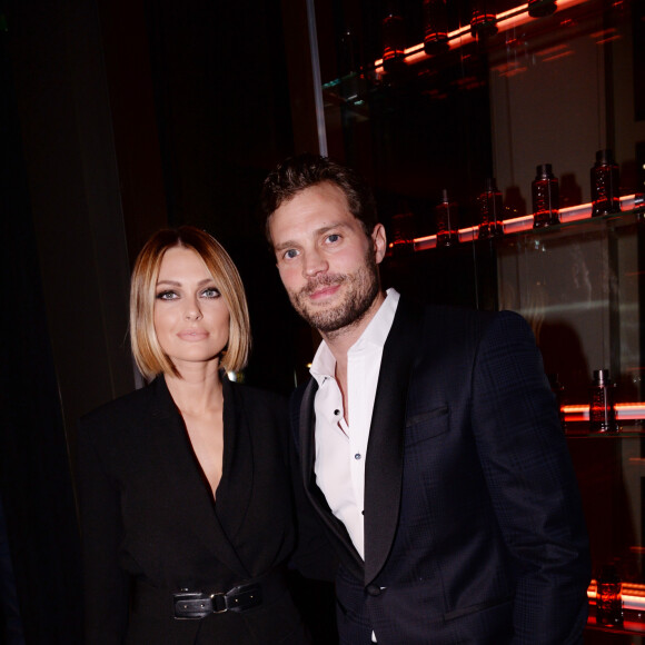 Exclusif - Caroline Receveur et l'acteur americain Jamie Dornan (Egérie de la marque Boss) - Soirée de lancement du nouveau parfum Boss "The scent absolute" à l'hôtel Mandarin Oriental à Paris le 13 novembre 2019. © Rachid Bellak/Bestimage