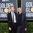 Ellen DeGeneres et sa femme Portia de Rossi - Photocall de la 77e cérémonie annuelle des Golden Globe Awards au Beverly Hilton Hotel à Los Angeles. Le 5 janvier 2020.