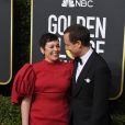 Olivia Colman et son mari Ed Sinclair - Photocall de la 77e cérémonie annuelle des Golden Globe Awards au Beverly Hilton Hotel à Los Angeles. Le 5 janvier 2020. © Kevin Sullivan via ZUMA Wire/Bestimage