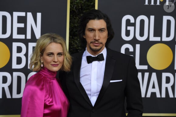 Adam Driver et sa femme Joanne Tucker - Photocall de la 77e cérémonie annuelle des Golden Globe Awards au Beverly Hilton Hotel à Los Angeles. Le 5 janvier 2020. © Kevin Sullivan via ZUMA Wire/Bestimage