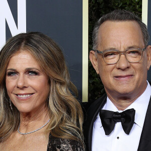 Tom Hanks et sa femme Rita Wilson - Photocall de la 77e cérémonie annuelle des Golden Globe Awards au Beverly Hilton Hotel à Los Angeles. Le 5 janvier 2020.