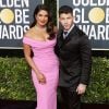 Priyanka Chopra et son mari Nick Jonas - Photocall de la 77e cérémonie annuelle des Golden Globe Awards au Beverly Hilton Hotel à Los Angeles. Le 5 janvier 2020.