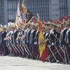 Le roi Felipe VI et la reine Letizia d'Espagne présidaient à la traditionnelle pâque militaire, premier rendez-vous officiel de l'année civile, le 6 janvier 2020 au palais royal, à Madrid.