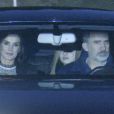 Le roi Felipe VI et la reine Letizia d'Espagne, avec leurs filles l'infante Sofia et la princesse Leonor des Asturies, sont allés prendre le goûter chez Jesus Ortiz pour l'Epiphanie, le 6 janvier 2020, à Madrid.