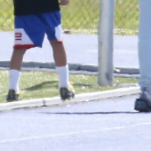 Exclusif - Shakira, Milan Piqué Mebarak - Shakira et son compagnon sont allés encourager leurs fils lors de leur entrainement de football à Miami, le 30 décembre 2019.