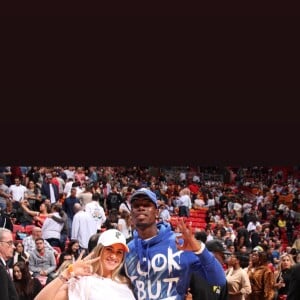 Paul et Maria Pogba ont assisté au match Heat de Miami VS Cavaliers de Cleveland à l'AmericanAirlines Arena de Miami le 20 novembre 2019.