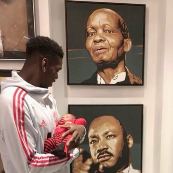 Paul Pogba pose avec son fils sur Instagram, le 27 mai 2019.