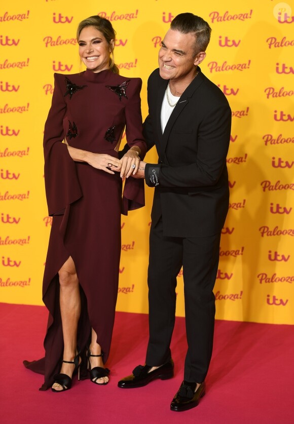 Robbie Williams et sa femme Ayda Field à la soirée ITV Palooza au Royal Festival Halls à Londres, Royaume Uni, le 16 octobre 2018.