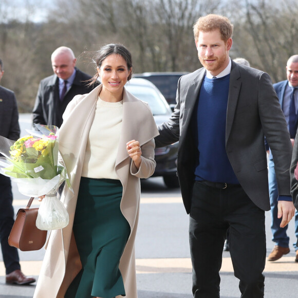 Le prince Harry et Meghan Markle au centre des expositions Eikon où ils assistent à un événement pour marquer la deuxième année de la jeunesse à Lisburn, Ireland, le 23 mars 2018.