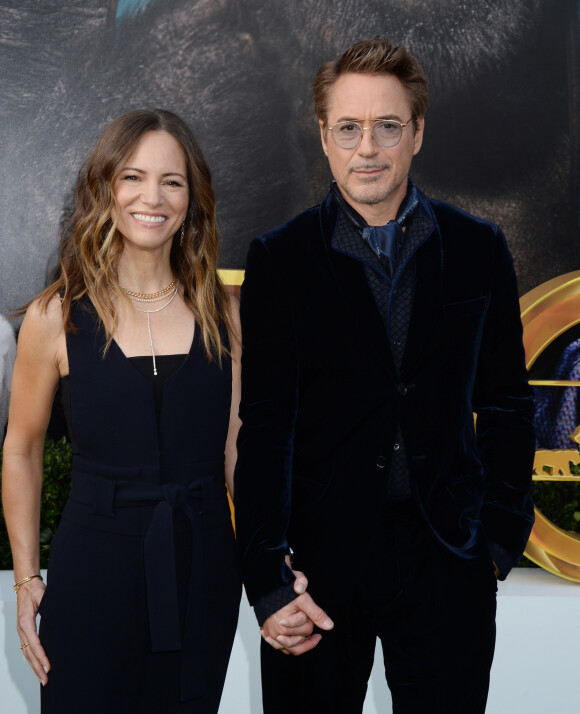 Robert Downey Jr. et sa femme Susan - Avant-première du film "Le Voyage du Dr Dolittle" au Regency Village Theatre à Westwood, Los Angeles, le 11 janvier 2020.