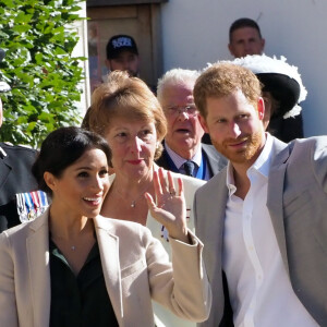 Le prince Harry, duc de Sussex, et Meghan Markle, duchesse de Sussex, visitent la Edes House à Chichester. C'est leur première visite dans le comté de Sussex depuis leur mariage. Le 3 octobre 2018