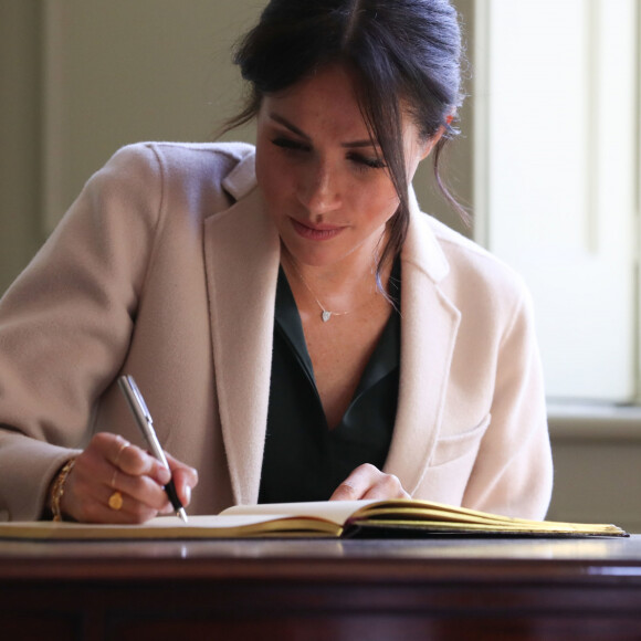 Meghan Markle à Chichester dans le Sussex le 3 octobre 2018.