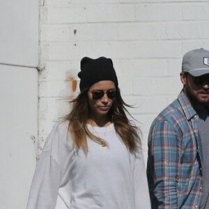 Exclusif - Justin Timberlake et sa femme Jessica Biel se baladent dans les rues de Westwood, le 11 novembre 2018