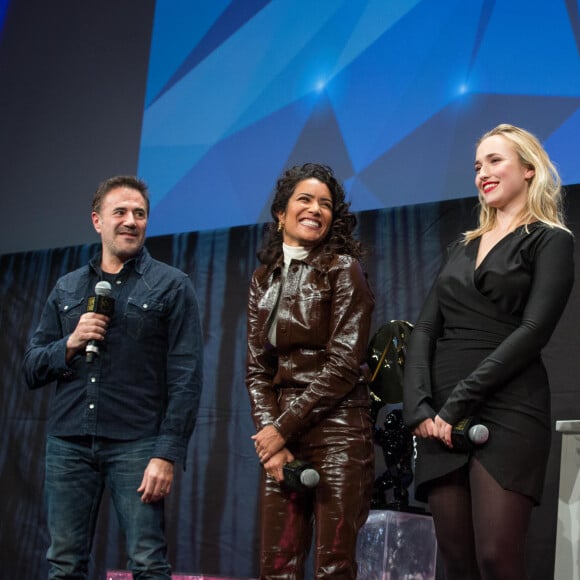 José Garcia (président du jury), Sabrina Ouazani (membre du jury), Chloé Jouannet (membre du jury) et Bob Sinclar (Christophe Le Friant) (membre du jury) lors de la soirée d'ouverture de la 23ème édition du festival international du film de comédie l'Alpe d'Huez, Isère, France, le 14 janvier 2020. © Cyril Moreau/Bestimage