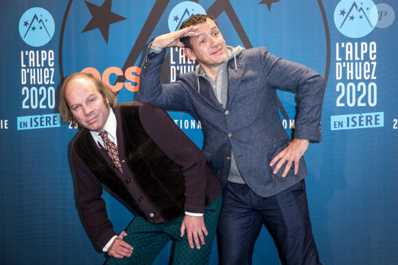 Dany Boon et Philippe Katerine lors du photocall de la soirée d'ouverture de la 23ème édition du festival international du film de comédie l'Alpe d'Huez, Isère, France, le 14 janvier 2020. © Cyril Moreau/Bestimage