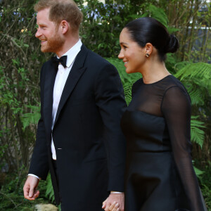 Le prince Harry, duc de Sussex, et Meghan Markle, duchesse de Sussex, à la première du film "Le Roi Lion" au cinéma Odeon Luxe Leicester Square à Londres, le 14 juillet 2019.