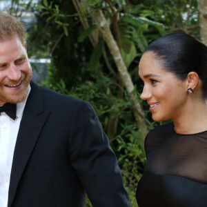 Le prince Harry, duc de Sussex, et Meghan Markle, duchesse de Sussex, à la première du film "Le Roi Lion" au cinéma Odeon Luxe Leicester Square à Londres, le 14 juillet 2019.