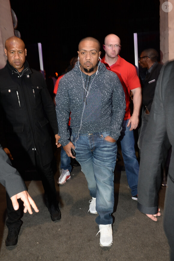 Le rappeur de Timbaland arrive au VIP Room à Paris. Le 4 juin 2015
