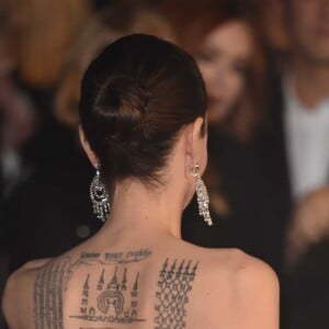 Angelina Jolie à la 71ème cérémonie des British Academy Film Awards (BAFTA) au Royal Abert Hall à Londres, le 18 février 2018.