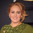 Adele à la 59ème soirée annuelle des Grammy Awards au théâtre Microsoft à Los Angeles, le 12 février 2017.