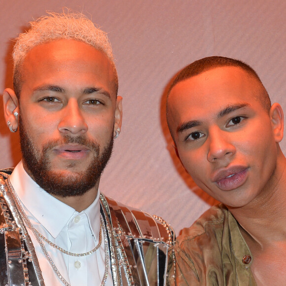 Neymar Jr et Olivier Rousteing à l'issue du défilé de mode Homme automne-hiver 2020/2021 "Balmain" à Paris. Le 17 janvier 2020 © Veeren Ramsamy-Christophe Clovis / Bestimage