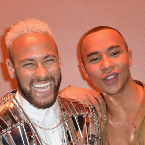 Neymar Jr et Olivier Rousteing à l'issue du défilé de mode Homme automne-hiver 2020/2021 "Balmain" à Paris. Le 17 janvier 2020 © Veeren Ramsamy-Christophe Clovis / Bestimage