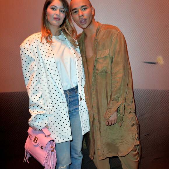 Marie-Ange Casta et Olivier Rousteing à l'issue du défilé de mode Homme automne-hiver 2020/2021 "Balmain" à Paris. Le 17 janvier 2020 © Veeren Ramsamy-Christophe Clovis / Bestimage