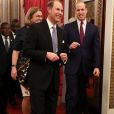 Le prince Edward, comte de Wessex, et le prince William, duc de Cambridge - Le prince William, duc de Cambridge, et Kate Middleton, duchesse de Cambridge, accueillent les invités de la réception organisée pour le début du "Sommet Grande-Bretagne-Afrique sur les investissements" à Buckingham Palace, le 20 janvier 2020.