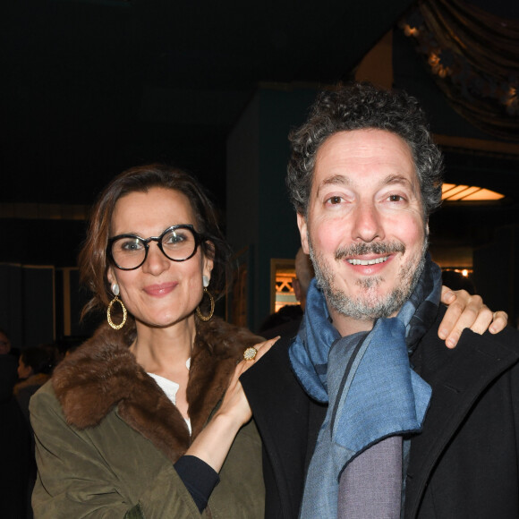 Semi exclusif - Armelle Lesniak et Guillaume Gallienne - 100ème du spectacle Alex Lutz aux Folies Bergère à Paris le 17 janvier 2020. © Coadic Guirec / Bestimage