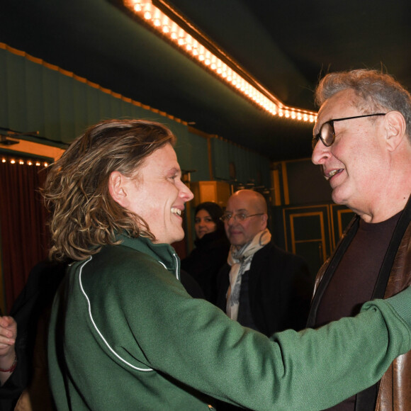 Semi exclusif - Alex Lutz et Michel Field - 100ème du spectacle Alex Lutz aux Folies Bergère à Paris le 17 janvier 2020. © Coadic Guirec / Bestimage