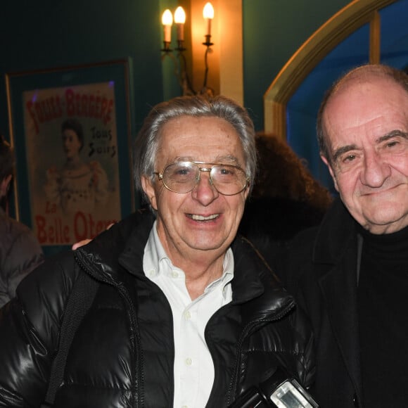 Semi exclusif - Raymond Delalande et Pierre Lescure - 100ème du spectacle Alex Lutz aux Folies Bergère à Paris le 17 janvier 2020. © Coadic Guirec / Bestimage