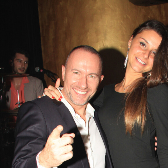 Pascal Soetens et son amie Charlotte lors de la soirée de lancement du parfum "L'Ogre" et des vins de J.M Bigard au Manko à Paris, le 28 octobre 2019. © Philippe Baldini/Bestimage