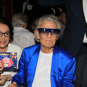 Nana Mouskouri, Michou, Jean-Paul Belmondo - Michou fête son 88ème anniversaire dans son cabaret avec ses amis à Paris le 18 juin 2019.© Philippe Baldini/Bestimage