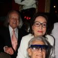 Michou, Nana Mouskouri et son mari André Chapelle - Michou fête son 88ème anniversaire dans son cabaret avec ses amis à Paris le 18 juin 2019. © Philippe Baldini/Bestimage
