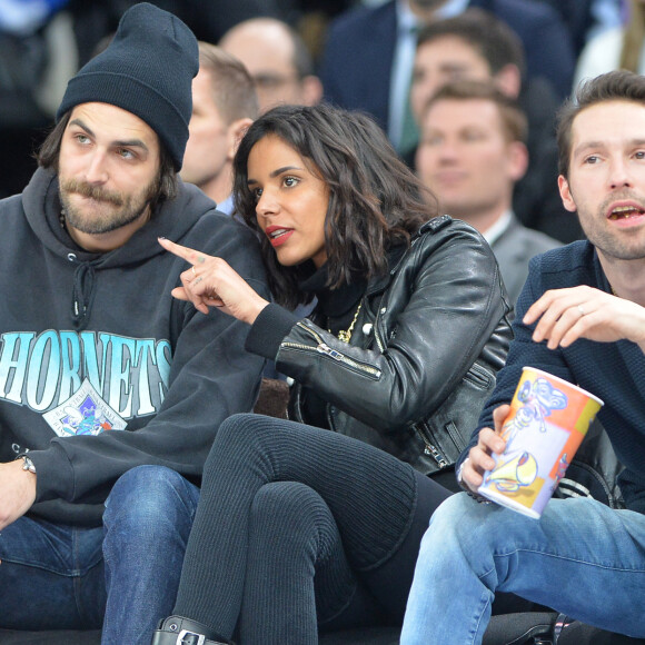 Shy'm assiste au NBA Game Paris 2020, entre les Bucks de Milwaukee et les Charlotte Hornets à l'AccorHotels Arena. Paris, le 24 janvier 2020. © Veeren / Bestimage