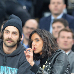 Shy'm assiste au NBA Game Paris 2020, entre les Bucks de Milwaukee et les Charlotte Hornets à l'AccorHotels Arena. Paris, le 24 janvier 2020. © Veeren / Bestimage