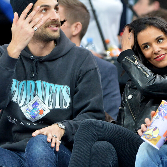 Shy'm assiste au NBA Game Paris 2020, entre les Bucks de Milwaukee et les Charlotte Hornets à l'AccorHotels Arena. Paris, le 24 janvier 2020. © Veeren / Bestimage