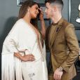 Priyanka Chopra Jonas et son mari Nick Jonas assistent à la 62ème soirée annuelle des Grammy Awards, au Staples Center. Los Angeles, le 26 janvier 2020.