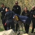 Le corps de l'acteur Mark Salling est transporté à la morgue par la police quelques heures après sa découverte à Sunland. Le 30 janvier 2018