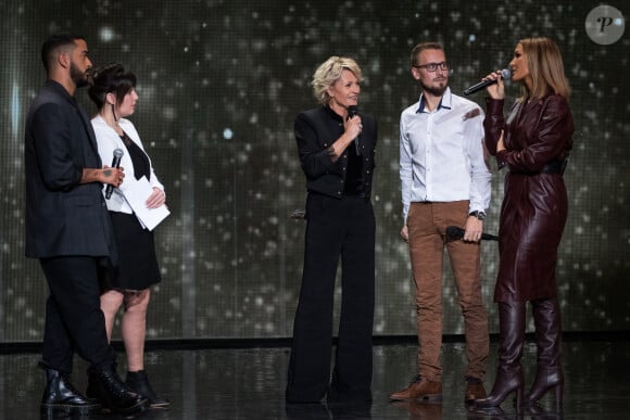 Exclusif - Sophie Davant, Vitaa et Slimane - Enregistrement de l'émission "La Lettre" au Théâtre du Châtelet à Paris, qui sera diffusée le 1er février sur France 2. Le 23 octobre 2019  © Cyril Moreau / Bestimage