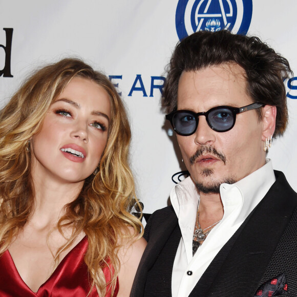 Johnny Depp et sa femme Amber Heard - 9e Gala Annuel "The Art Of Elysium" à Culver City le 9 janvier 2016.