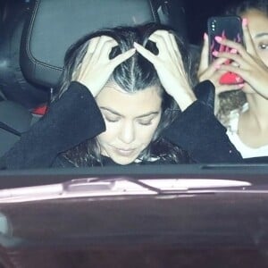 Exclusif - Kourtney Kardashian - Le clan Kardashian quitte l'anniversaire de la fille de K.Jenner, Stormi à Los Angeles, le 2 février 2020. Pour son deuxième anniversaire le thème était Stormiworld. S.Richie, la compagne de S.Disck était également présente à l'évènement.