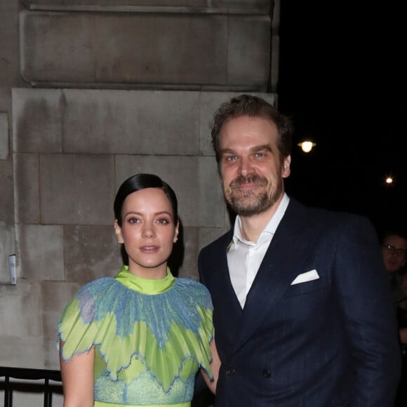 Lily Allen et son compagnon David Harbour - Charles Finch & CHANEL Pre-BAFTA Party à Londres le 1er février 2020.