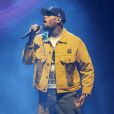Chris Brown en concert pendant la tournée 'Indigoat' à Oakland en Californie, le 16 octobre 2019.