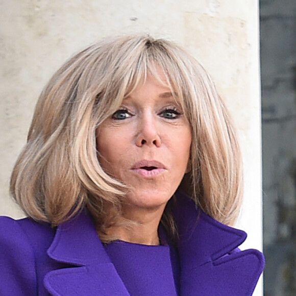 La première dame Brigitte Macron accueille Fabiola Yanez, la femme du président de l'Argentine, au palais de l'Elysée à Paris le 5 février 2020. © Giancarlo Gorassini / Bestimage