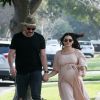 Exclusif - Jenna Dewan enceinte est allée accompagner et récupérer sa fille Everly à une fête avec son compagnon Steve Kazee le 26 janvier 2020 à Studio City, Los Angeles.