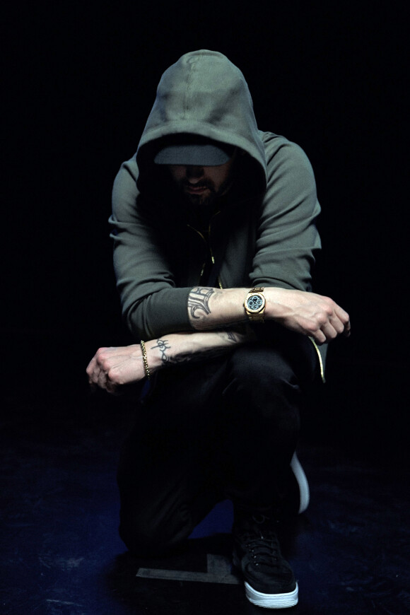 Eminem pose pour la nouvelle campagne de la marque Rag & Bone, le 9 juillet 2018.