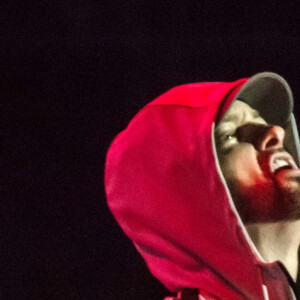 Eminem en concert lors du festival "Bonnaroo Music and Arts" à Manchester, le 17 juin 2018.