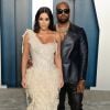 Kim Kardashian et son mari Kanye West - People à la soirée "Vanity Fair Oscar Party" après la 92ème cérémonie des Oscars 2019 au Wallis Annenberg Center for the Performing Arts à Los Angeles, le 9 février 2020.