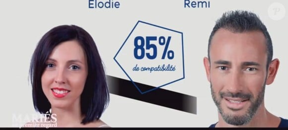 Elodie et Rémi dans "Mariés au premier regard 2020", le 10 février 2020, sur M6